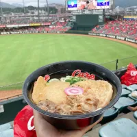 カープうどん全部のせ🏟