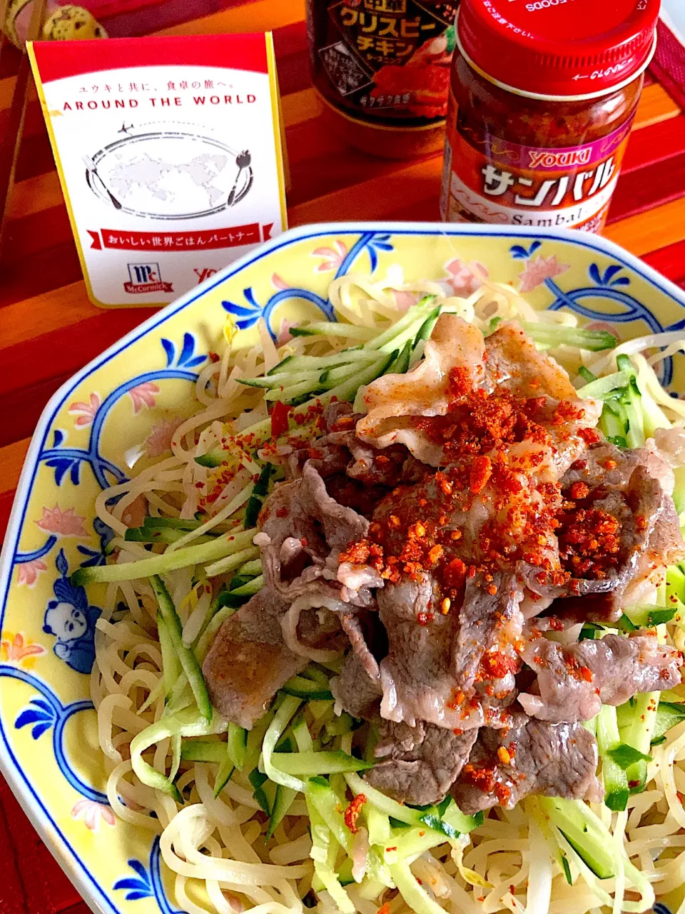 Snapdishの料理写真:スタミナ牛しゃぶ麺🐂|ジュンコ バイヤーさん