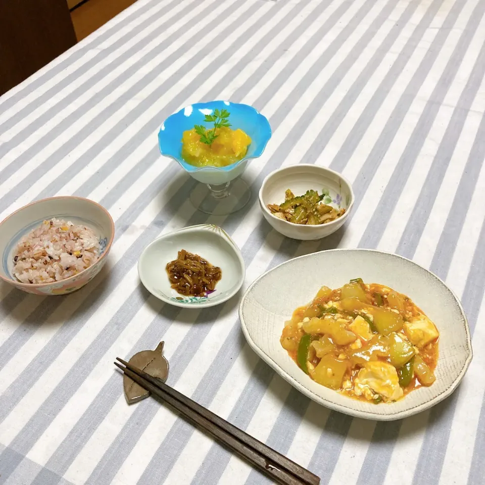 grandmaの晩ごはん☆麻婆冬瓜・冬瓜オレンジゼリー|kaoriさん