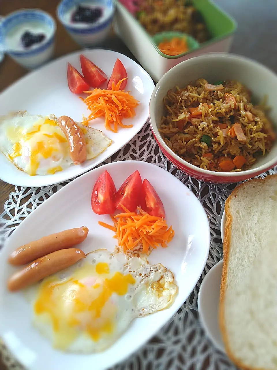 朝昼ごはん☀！|まめころさん