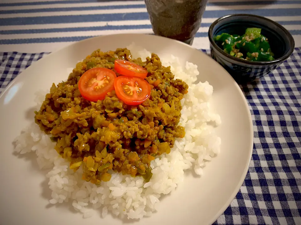 2022.09.03 夕ご飯🍚キーマカレー🍛|ひーちゃんさん