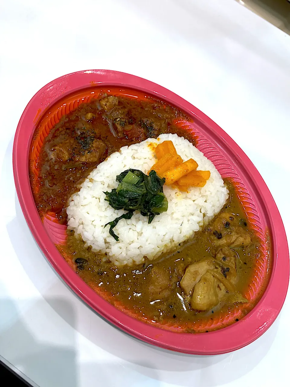 梅風味のチキンカレーとミント香るラム肉のあいがけ|ちぃさん