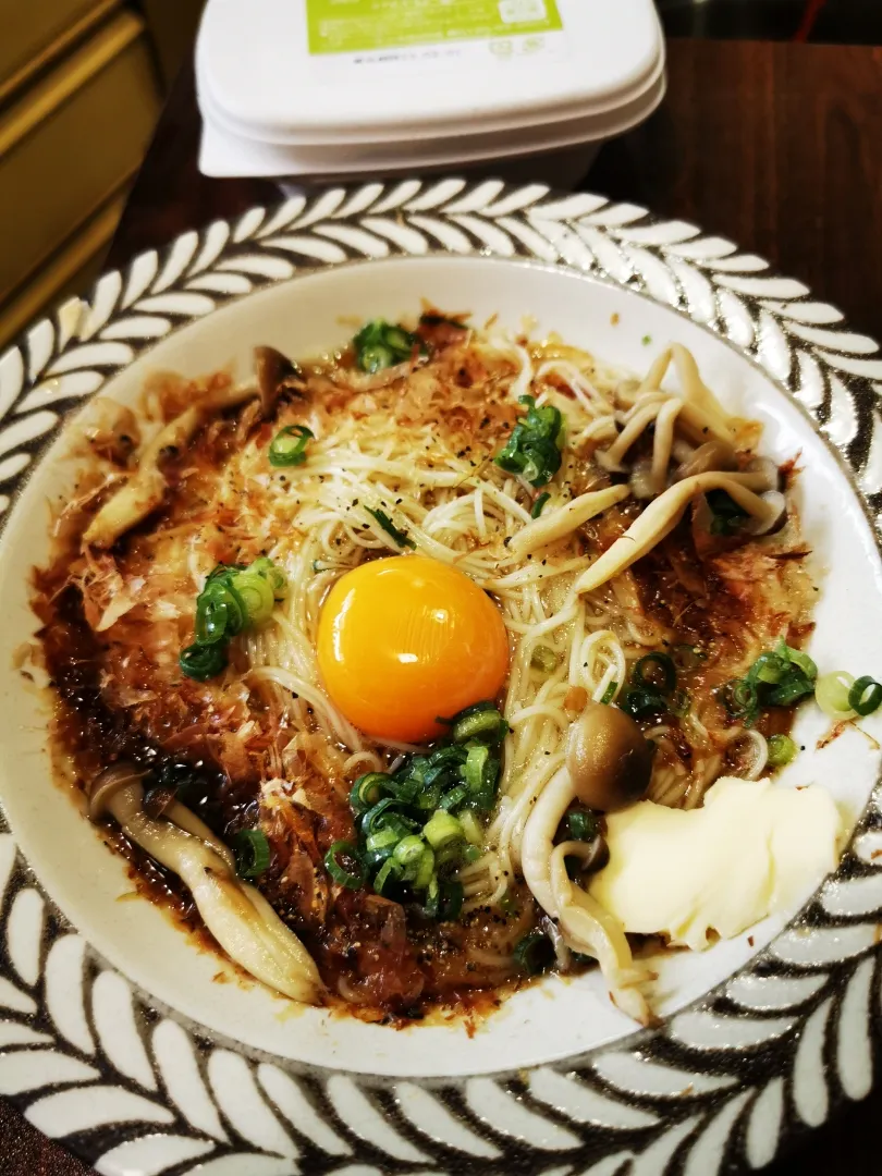 Snapdishの料理写真:わさび豆乳ソフト釜揚げそうめん👌グ〜です😀|ペンギンさん