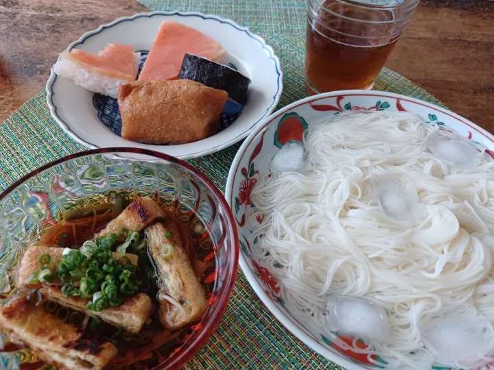 暑さぶり返したので素麺とます寿司など|ぱいんてーるさん