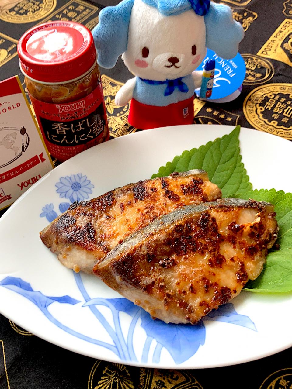 ブリのニンニク醬焼き🐟