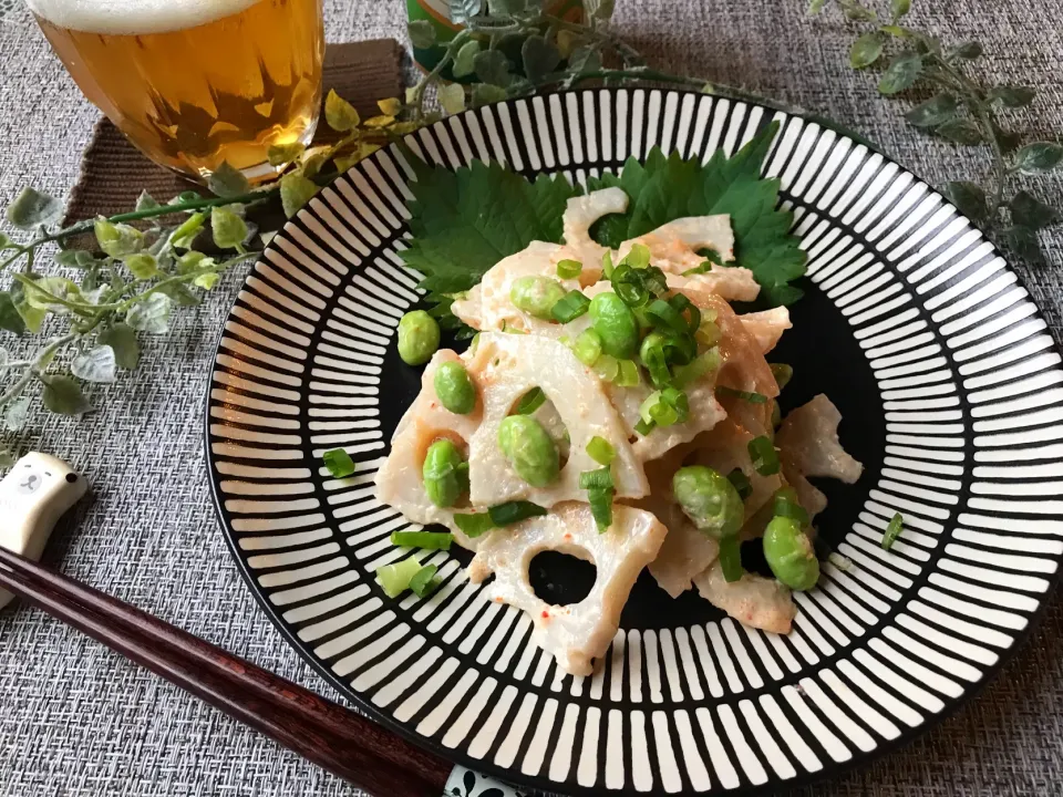 ひろりんさんの料理 おかちさんの料理 れんこんの明太サラダ🍀|まなまな♡さん