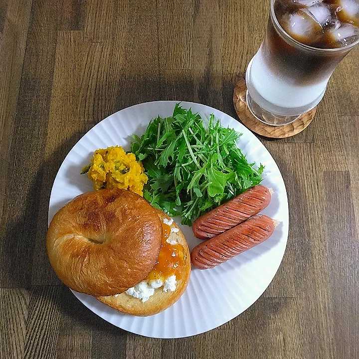 Snapdishの料理写真:ベーグルランチ|もぐさん