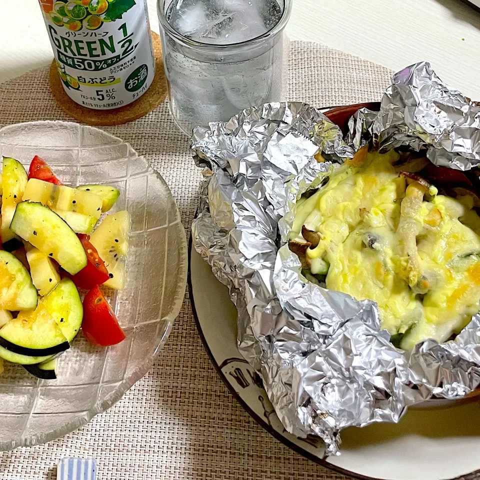 9/4晩ご飯：秋鮭のホイル焼き|ななみんさん