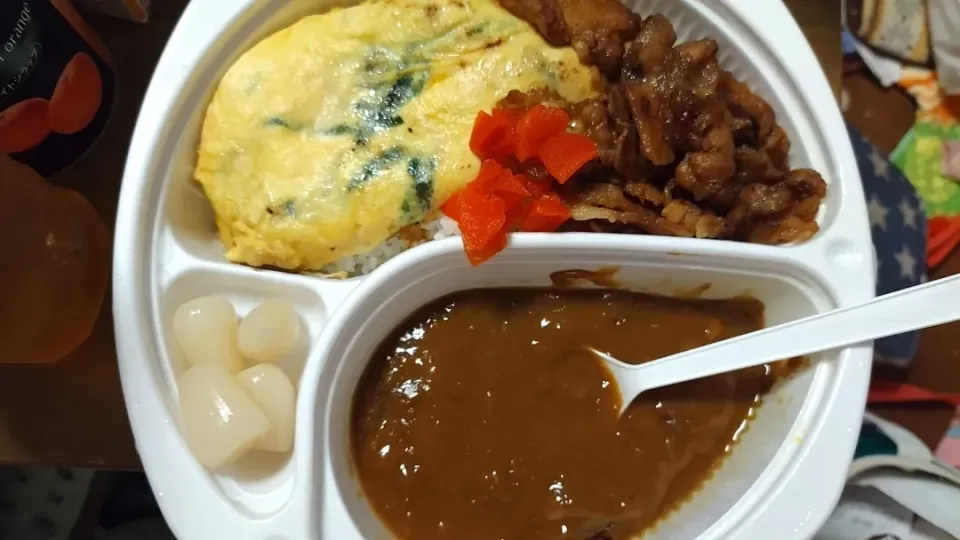 スタミナカレー🍛ニラ玉たまご🥚|junさん