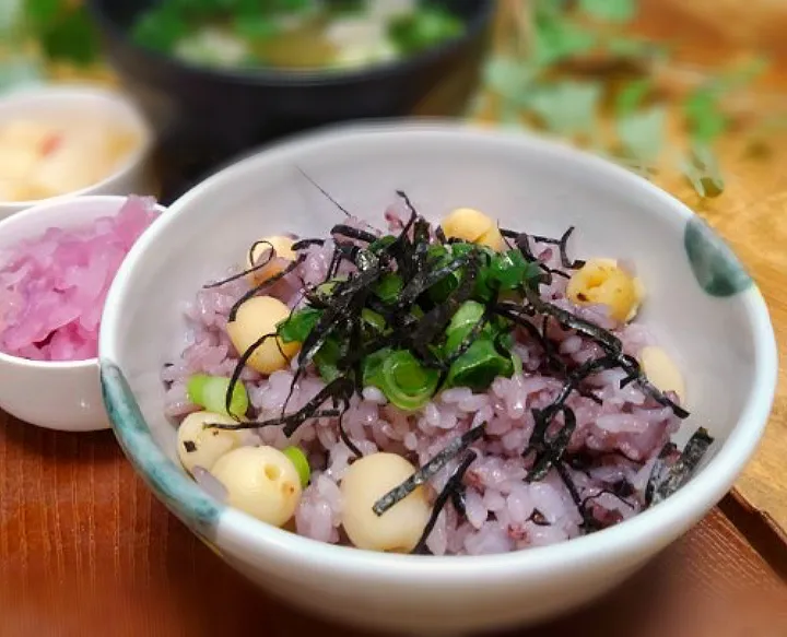 ハスの実の混ぜご飯|くまちゃんさん