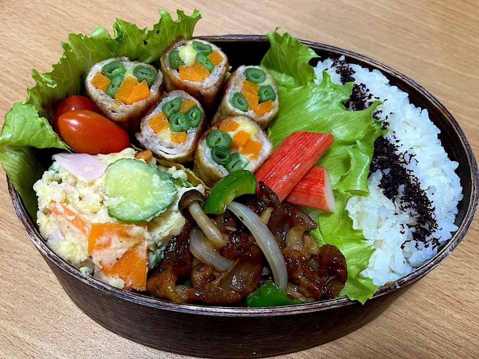 野菜肉巻き弁当|ちかちかさん