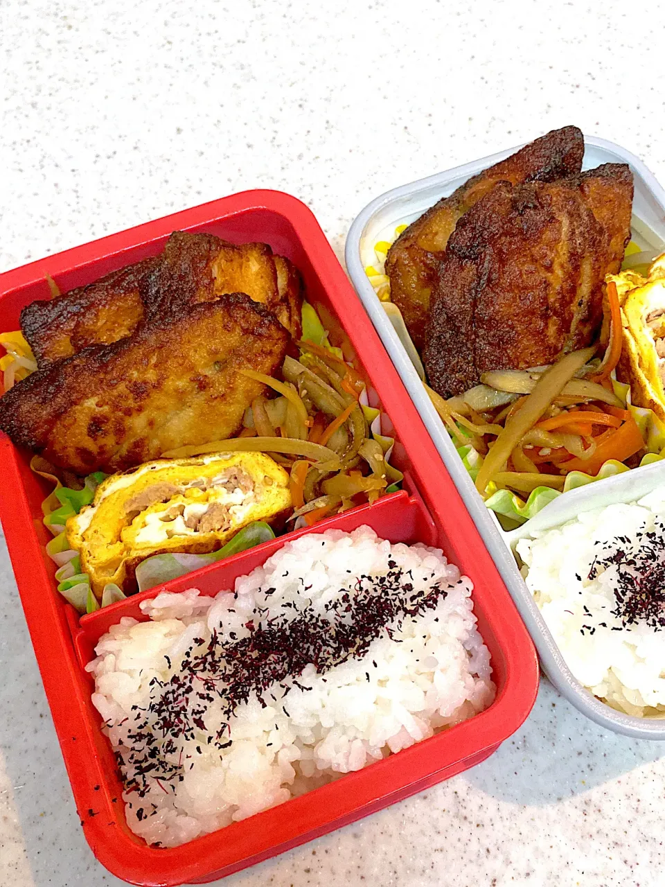 Snapdishの料理写真:サバ竜田揚げ　弁当|asumamaさん