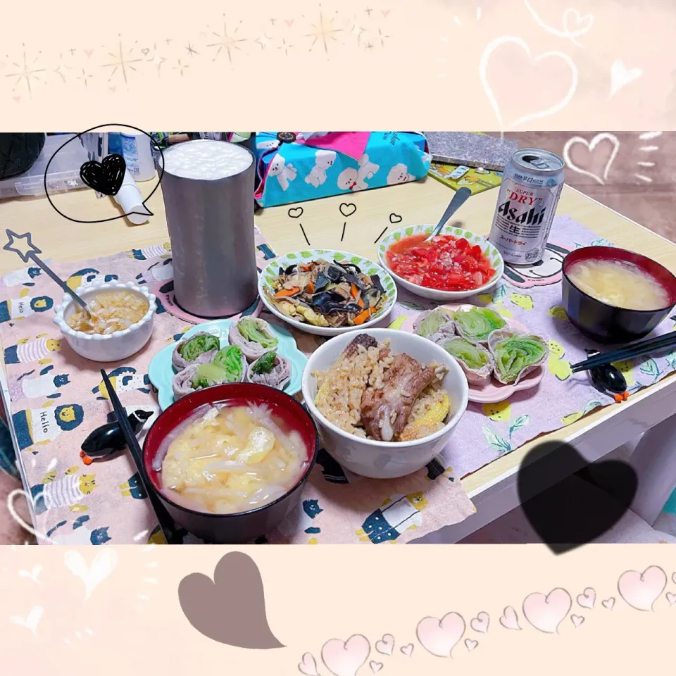 ９／１ ｔｈｒ 晩ごはん🍴＊○°|rinaronarさん