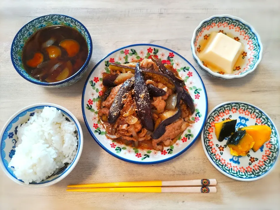 豚肉と茄子のしょうが焼き|おじゃみさんさん