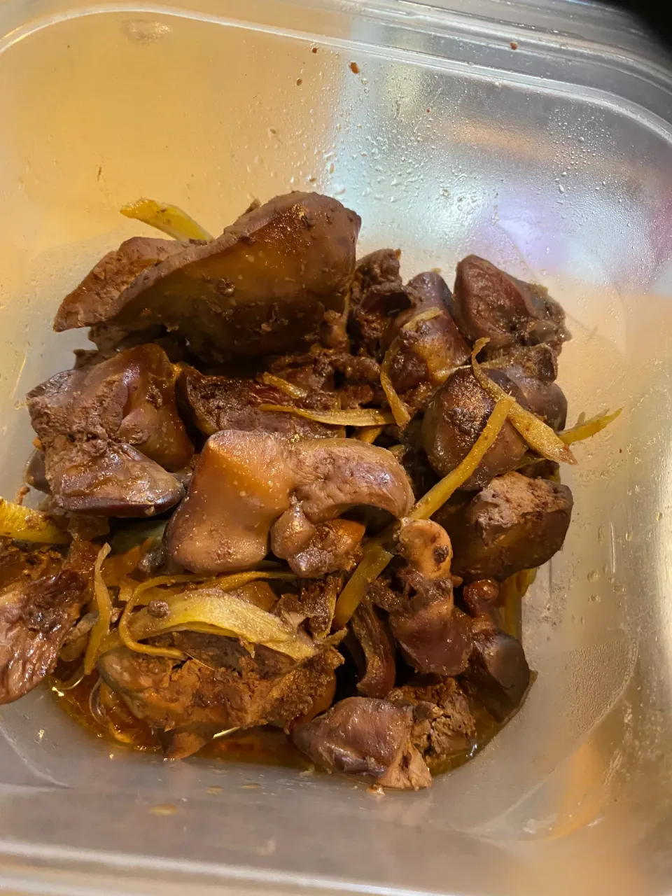 鳥肝のしょうが煮|たんたんさん