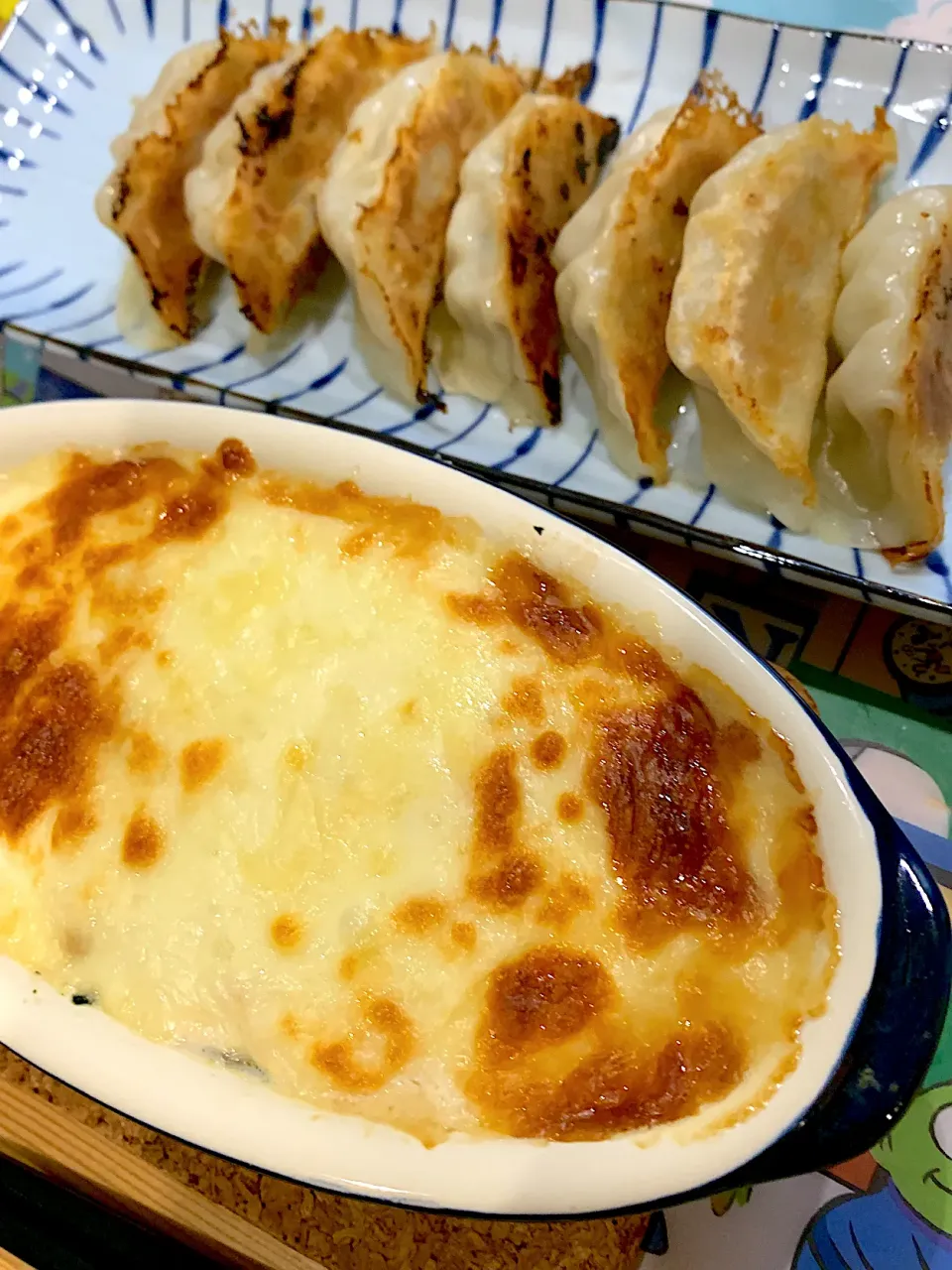 焼き餃子  &  豆腐グラタン|ぺろたんさん