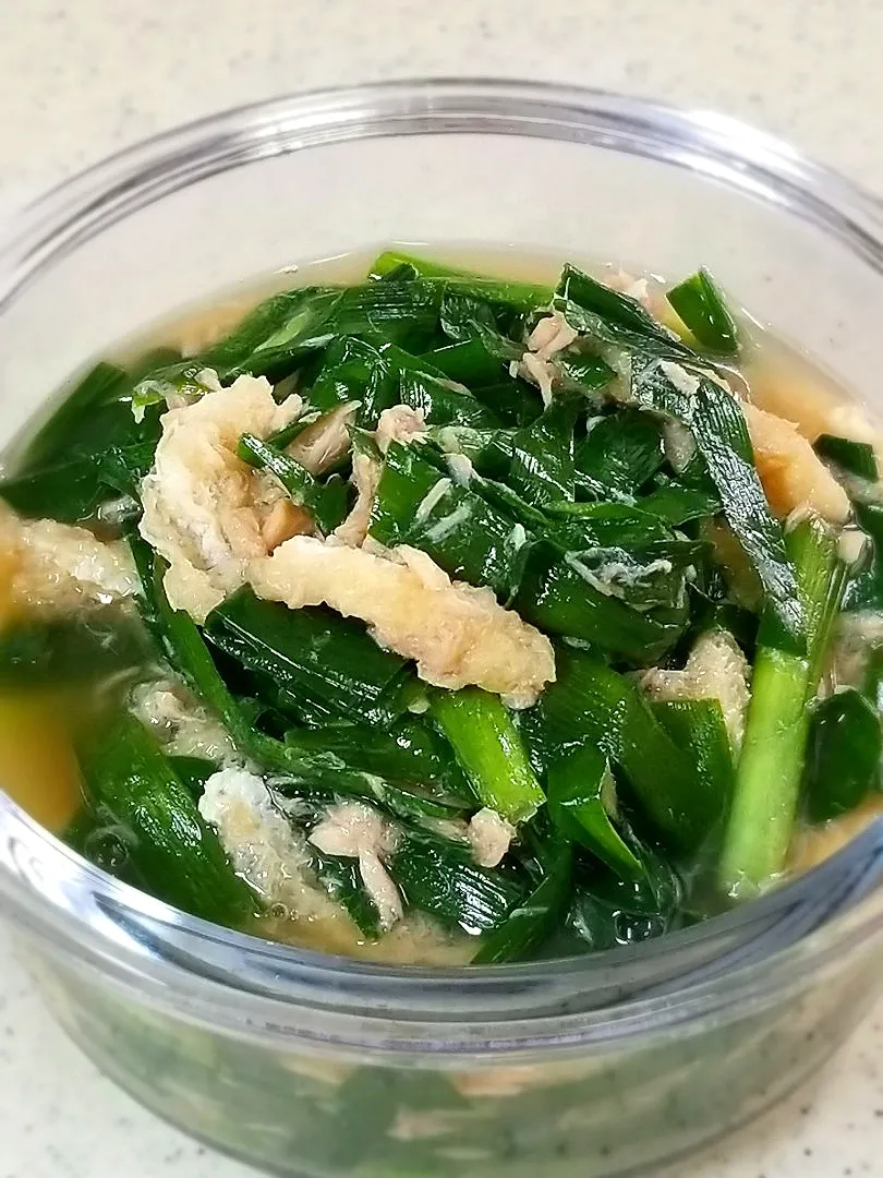 ぱんだのままんさんの料理 ニラと油揚げのサッと煮|ぱんだのままんさん