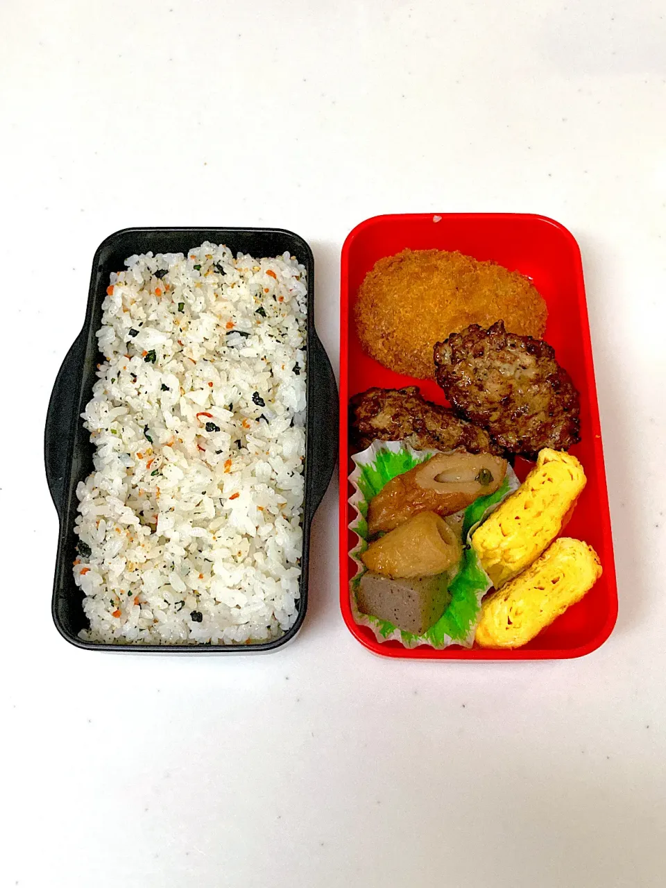 高校生になった次男くんへ　コロッケとつくね弁当|晴れ時々弁当さん