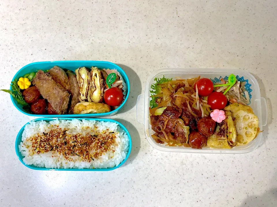 Snapdishの料理写真:2022.9.8の私と旦那さん弁当⭐️|makoさん