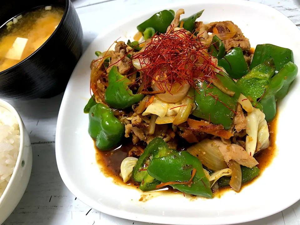 ピーマンと豚肉の中華風味噌炒め|ゆっきー♪さん