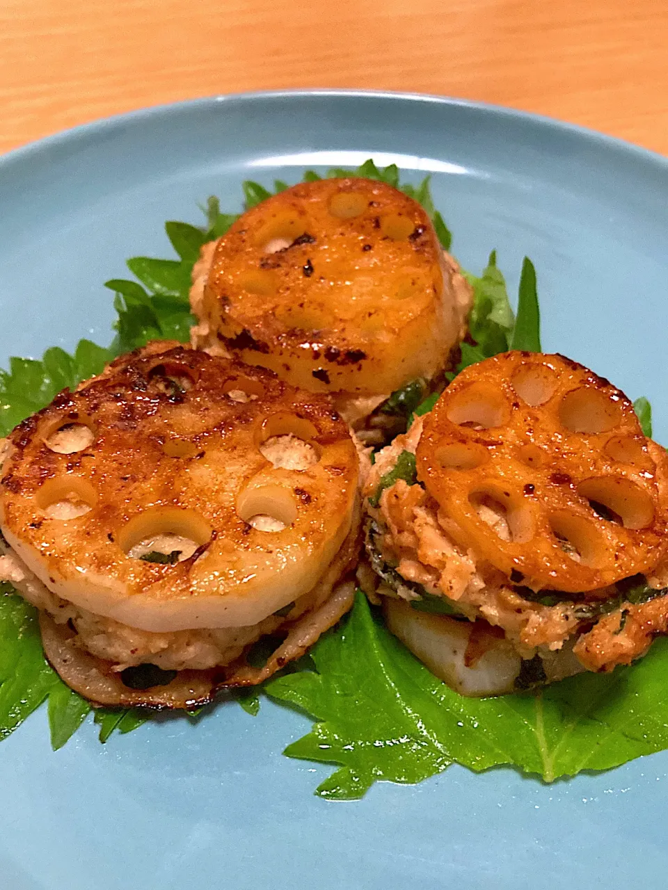 蓮根と大葉の挟み焼き|アラサーOL腸活中！！さん