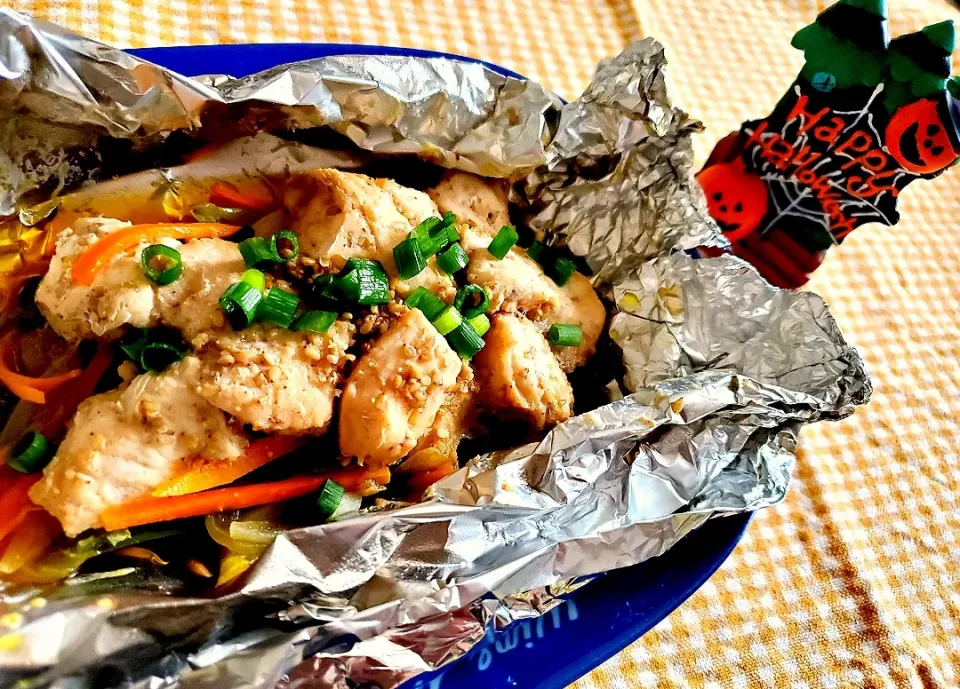 鶏肉と野菜のホイル焼き|バンビさん