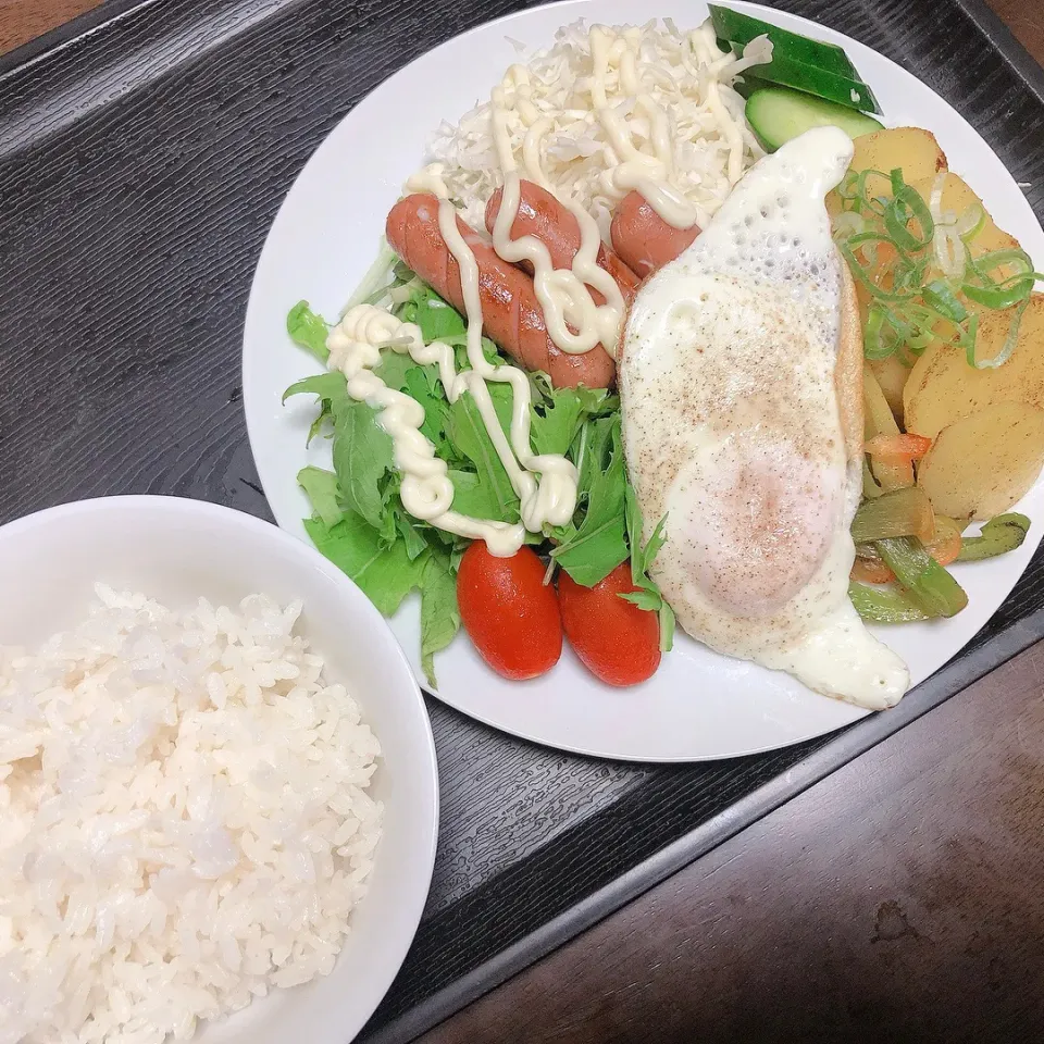 朝ご飯！野菜たっぷり！|まちゃさん