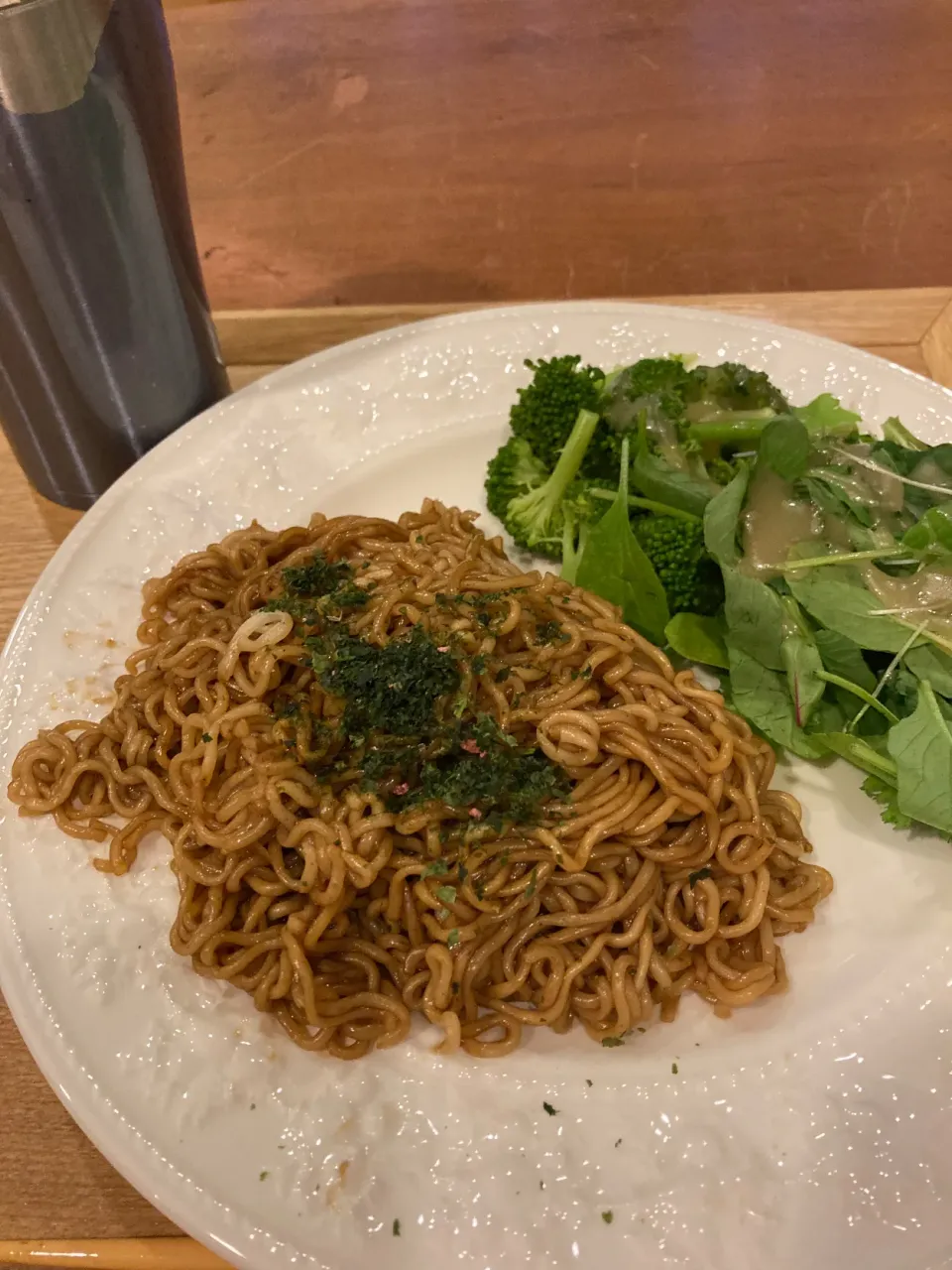 Snapdishの料理写真:袋麺ツートップ明星鉄板焼きそば|なつこいっきママさん