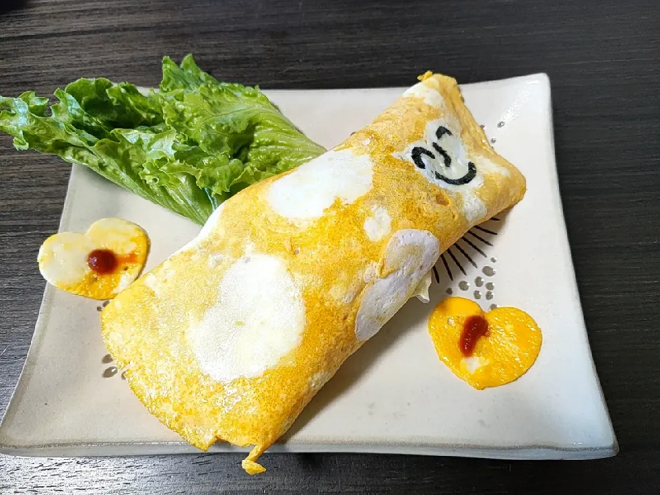 Snapdishの料理写真:ハート模様オムライス|ミヤギさん