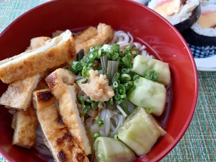 Snapdishの料理写真:冷やしぶっかけ稲庭饂飩|ぱいんてーるさん