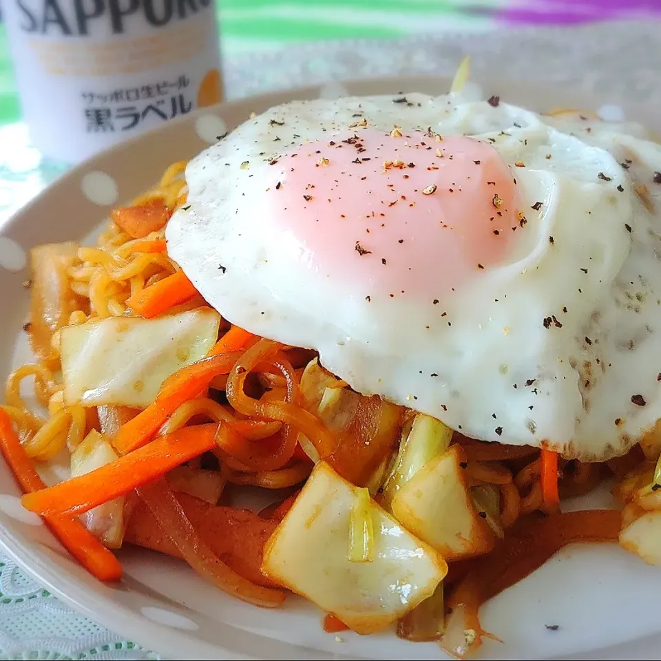 久しぶりに焼きそば作ってみた|ちぇぽんさん