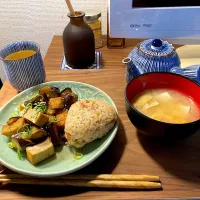 Snapdishの料理写真:茄子と厚揚げ|しほさん