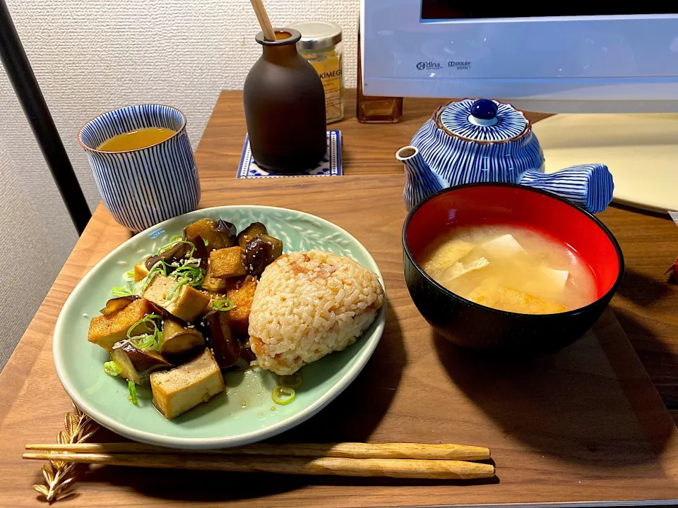 茄子と厚揚げ|しほさん