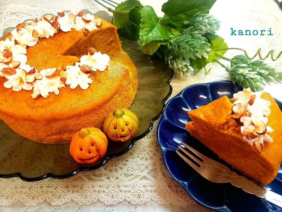 カボチャ🎃のスフレケーキ|かのりさん