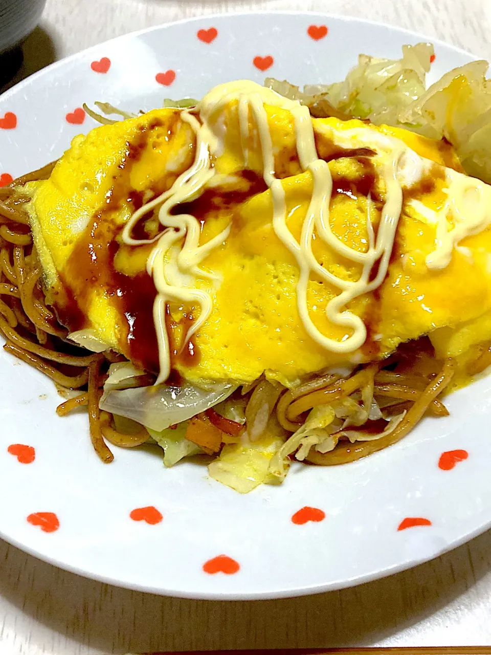 Snapdishの料理写真:オムレツ焼きそば|Ayaさん