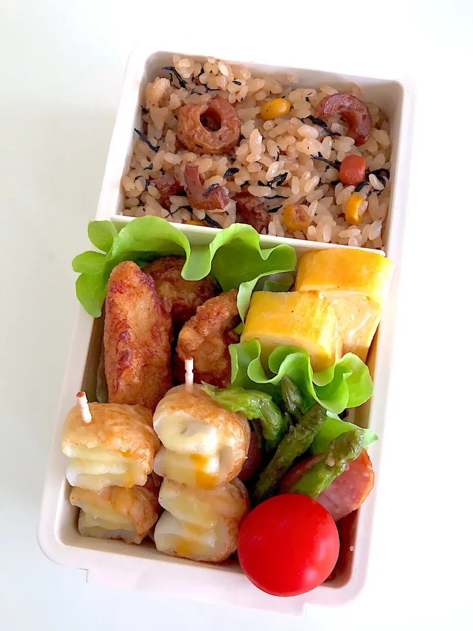 ひじきご飯と唐揚げのお弁当♪|ikumonさん