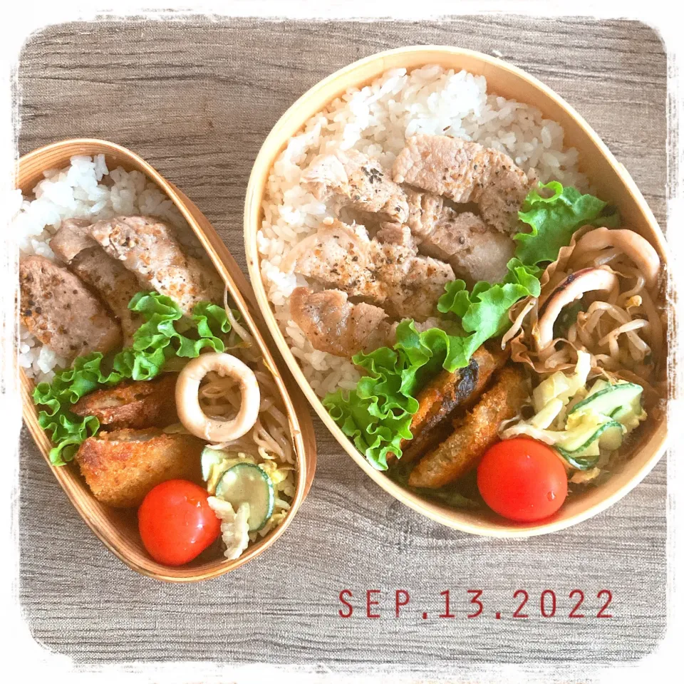 9/13 ☺︎☺︎ ポークソテー弁当✩.*˚|jon2さん