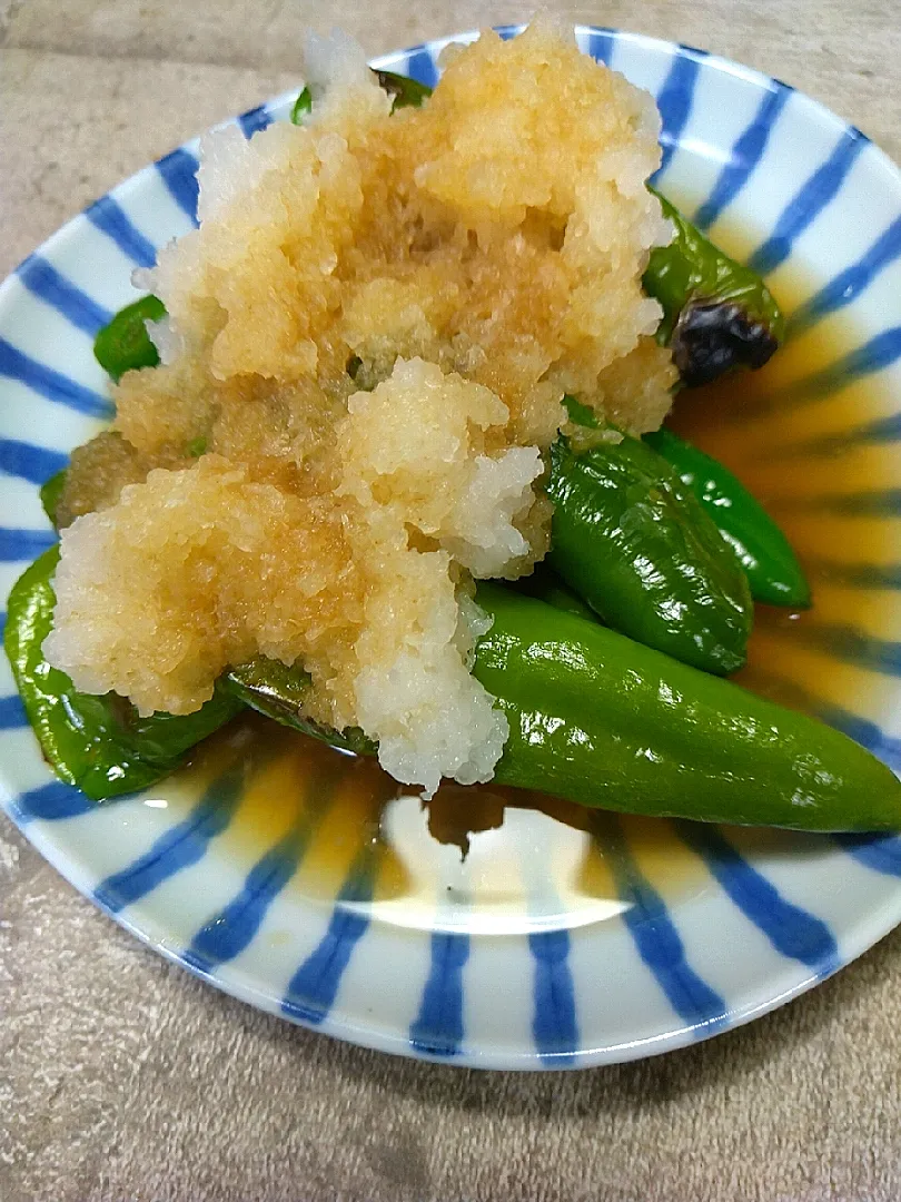 甘長とうがらしの焼き物|ハイドランジアさん