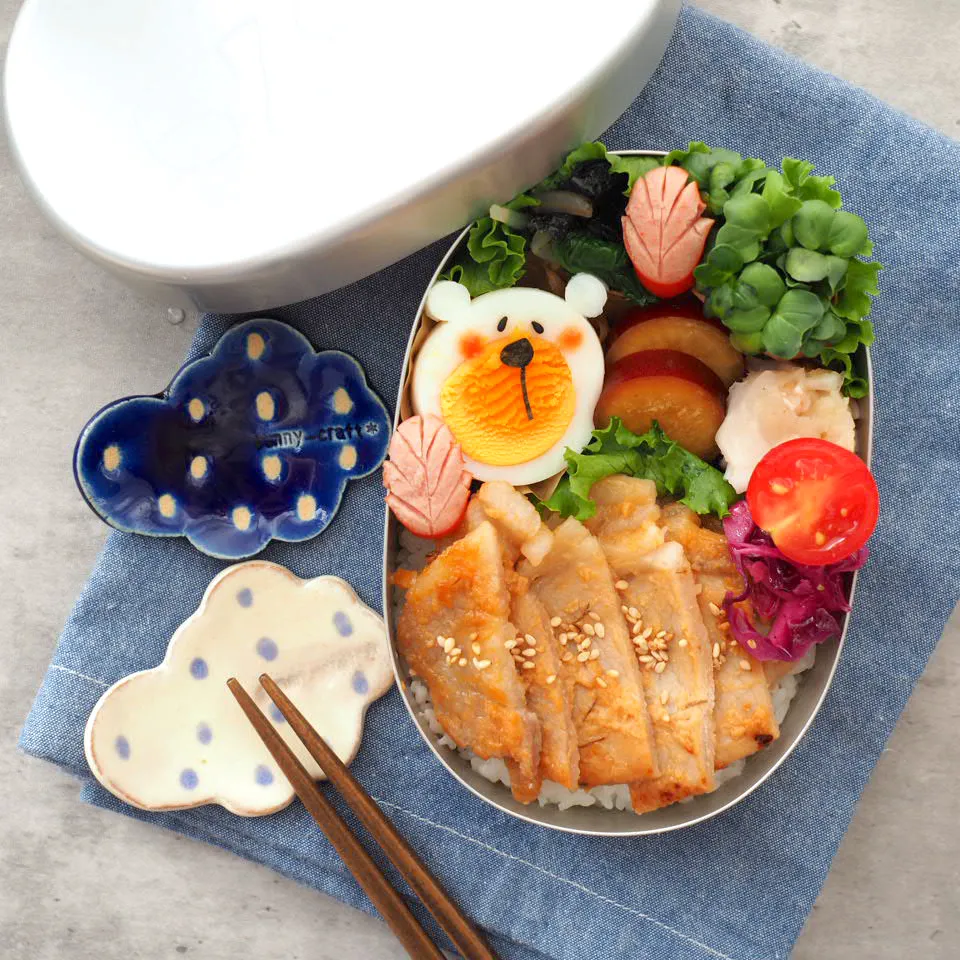 豚肉の味噌漬けお弁当🍱|こっちんさん