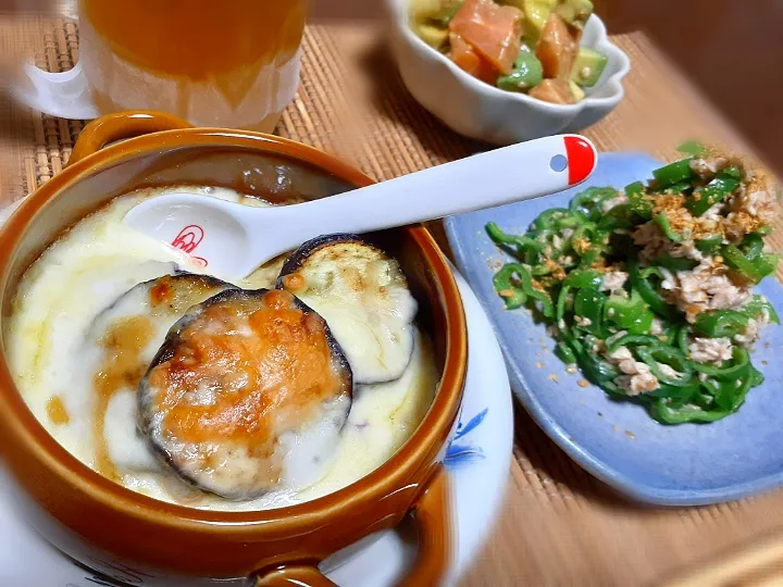 レオンさんの料理 茄子の味噌マヨチーズ焼き|びせんさん