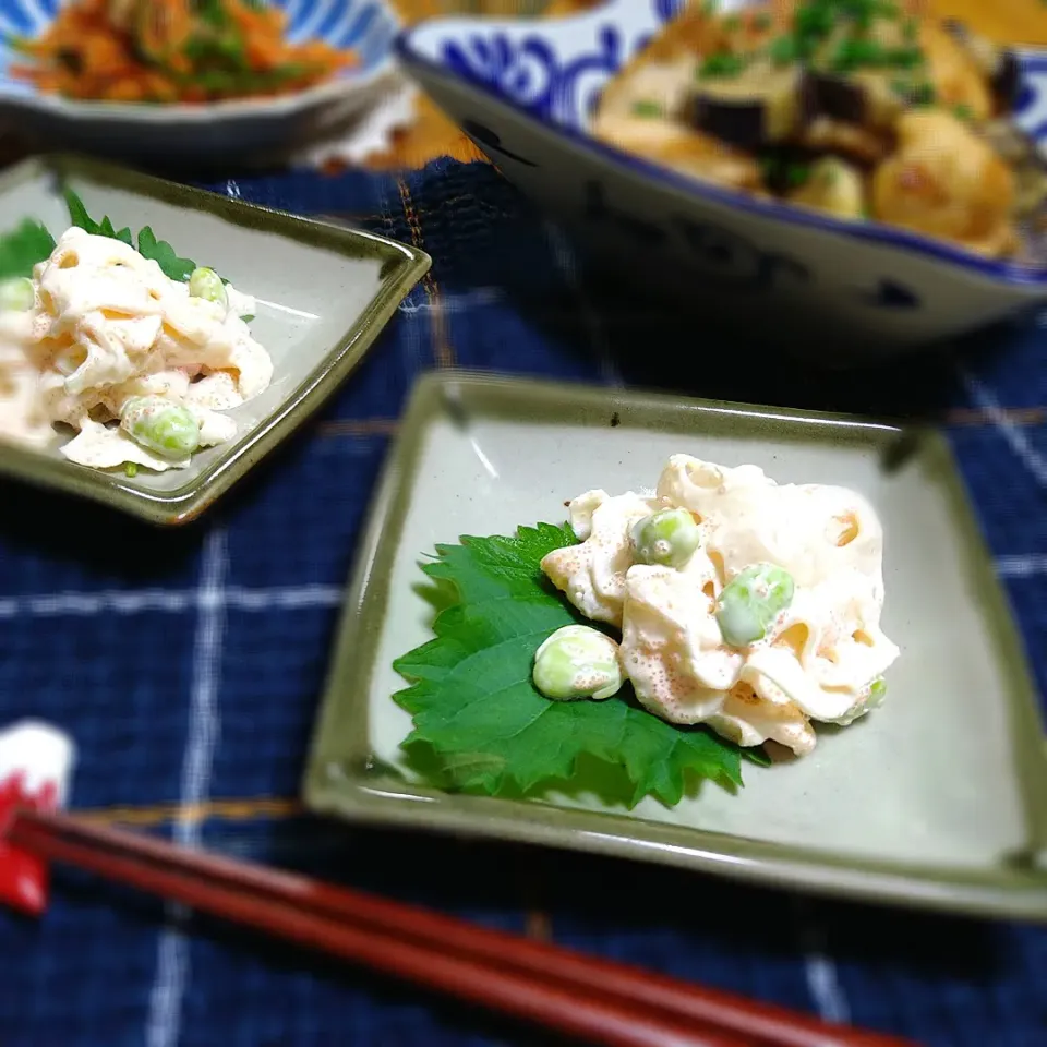 Snapdishの料理写真:おかちさんの料理 れんこんの明太サラダ🍀|とまと🍅さん