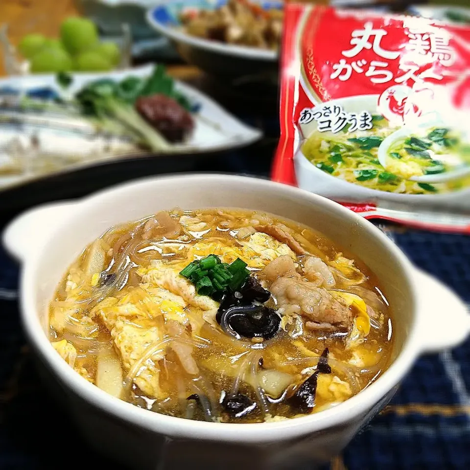 豚肉と春雨入りの酸辣湯風スープ|とまと🍅さん