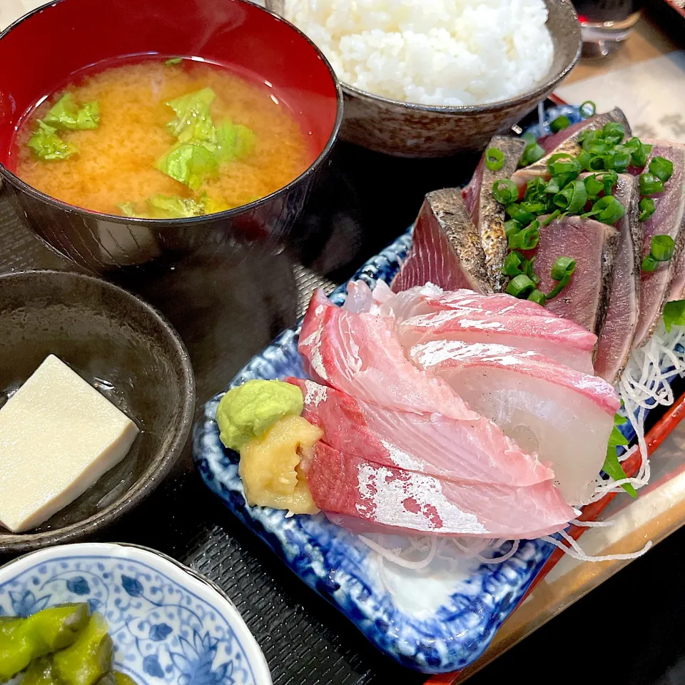 かつおのたたき定食@はざま(月島)|塩豚骨さん