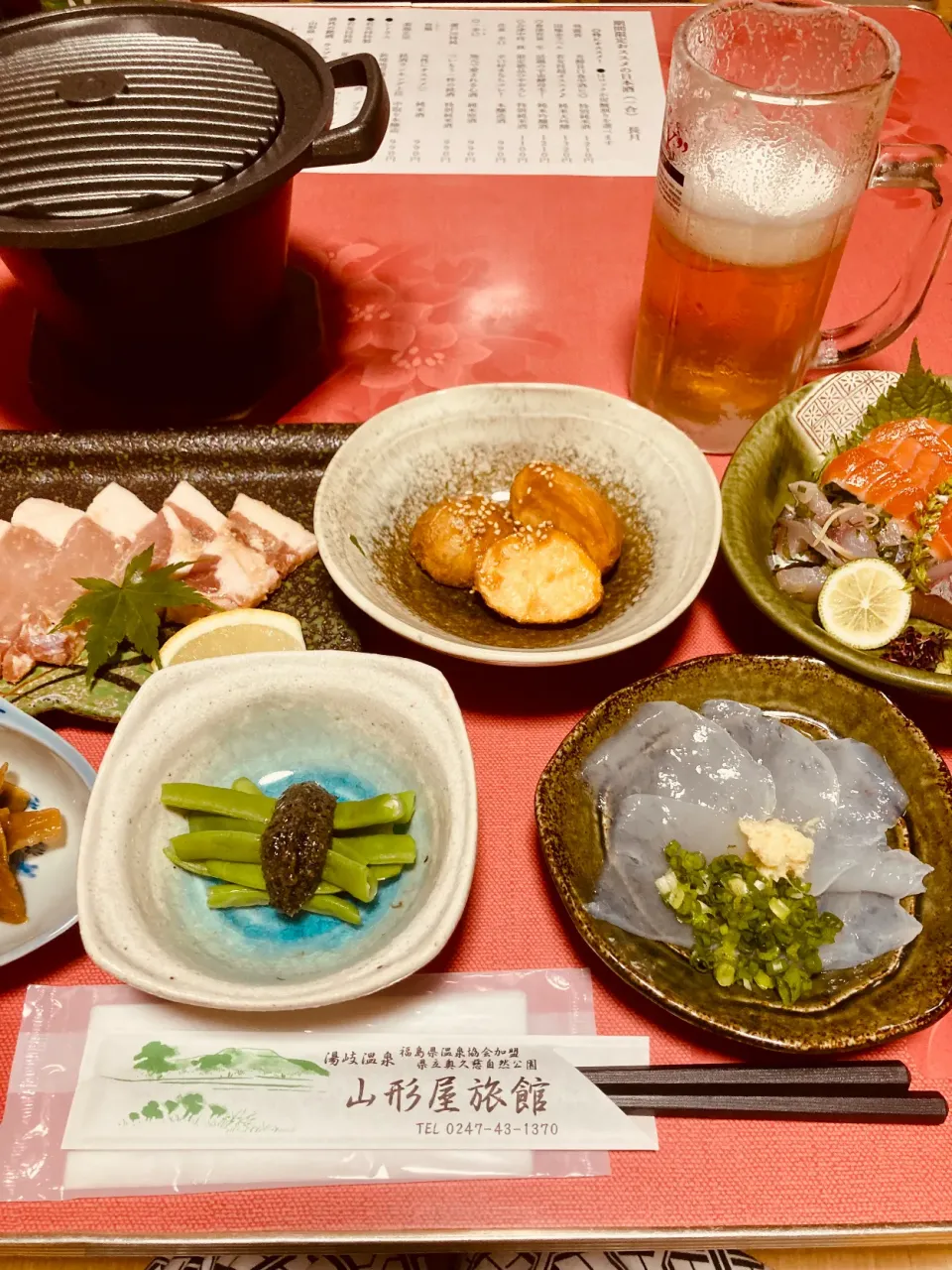 湯岐温泉「山形屋旅館」の夕食|Go Satoさん