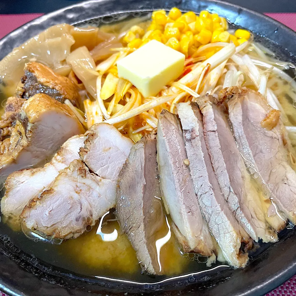 ネギ味噌チャーシュー麺 くるまやラーメン風|海鼠さん