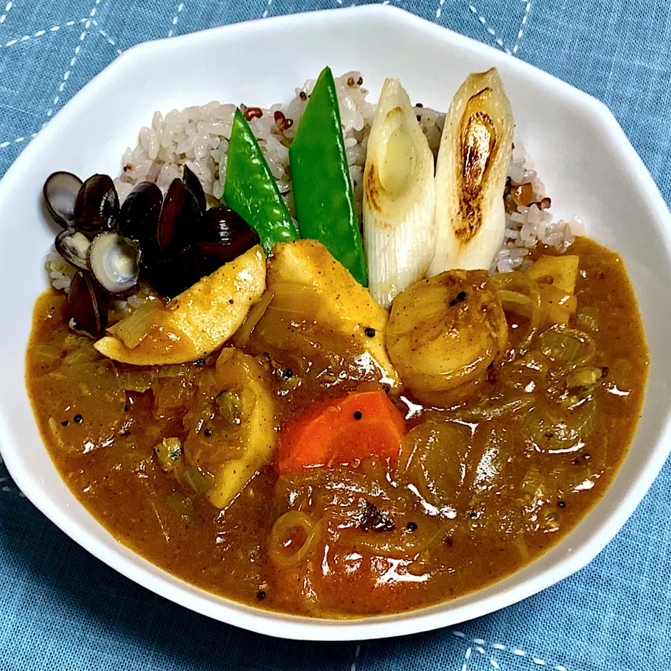 しじみと根菜の旨味和風カレー|青い鳥さん