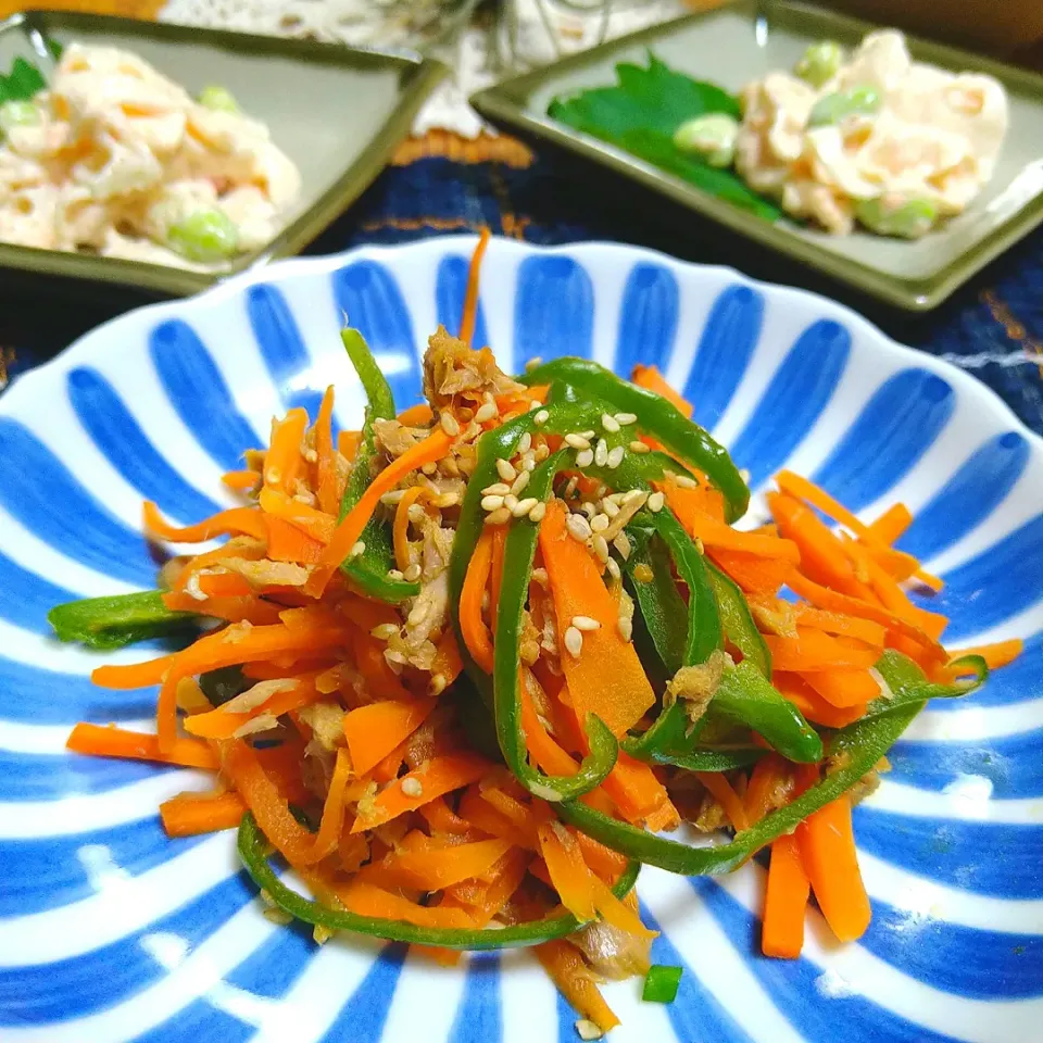 人参とピーマンの
これうまつゆ炒め〜
お弁当にも🍱|とまと🍅さん