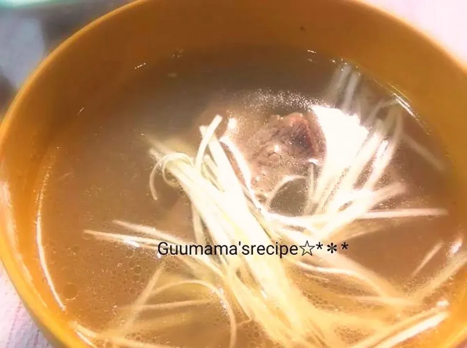 Snapdishの料理写真:出汁がすごい♡お肉少しで大満足♡牛たんスープ|Guuママさん