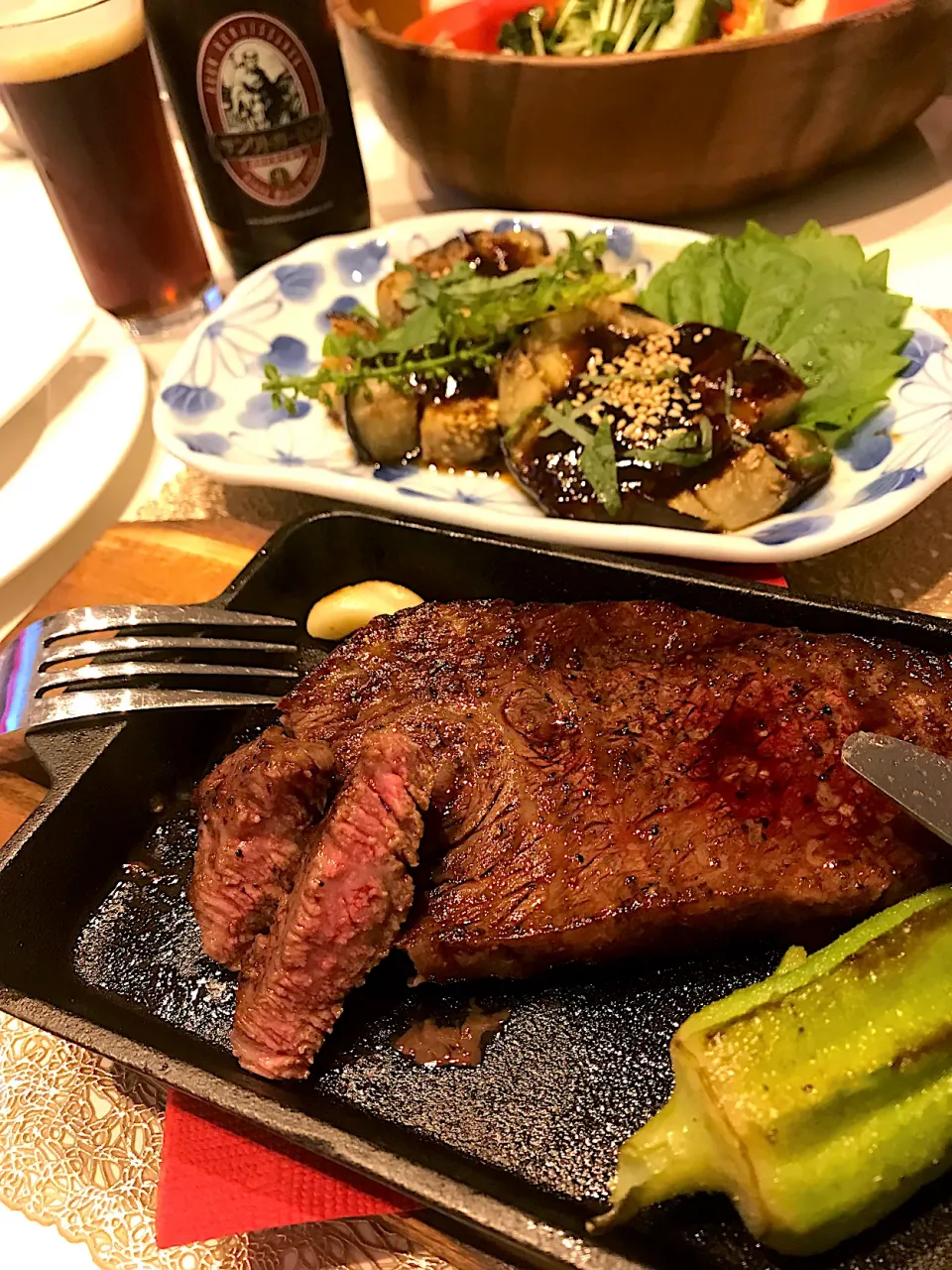 黒毛和牛モモステーキ🥩🔥➰🍻😋|ナムナムさん