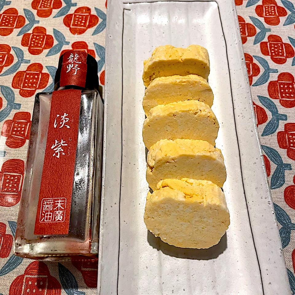 淡紫で簡単だし卵豆腐